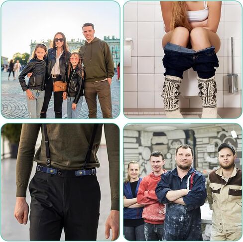 2 Pcs Buckle Free Belt Women Men, Elastic Comfortable Side Belt Bros Invisible Buckleless Belts for Women Men Jeans in Saudi Arabia