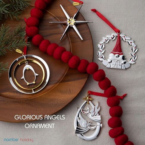 Nambe Holy Family Ornament - Silver & Gold-Plated Nativity Scene Christmas Decoration, Celebrate The Birth of Jesus with This Religious Ornament for Christian Christmas Tree Décor in Kuwait