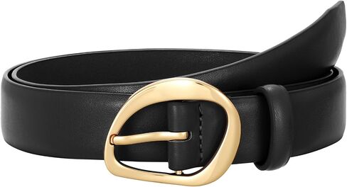 SUOSDEY Women Leather Belt for Jeans Pants, Fashion Dress Waist Belt with Gold Buckle in Saudi Arabia