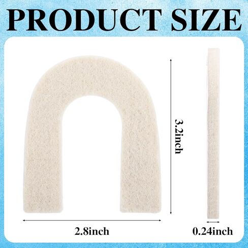 Pangda 24 Pcs Horseshoe Heel Pads for Feet Shoes Adhesive Felt Cushion Pads for Women Men Reduce Heel Spur Relief Pressure Comfort Wear Universal One Size Fits All, 1/4 Inch Thick in Saudi Arabia