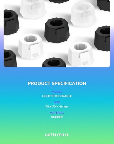 مهد ضوء المروحة K-POP من شركة WithMUU Lightstick Goods مع إغلاق التتبع (مهد أبيض) in Saudi Arabia
