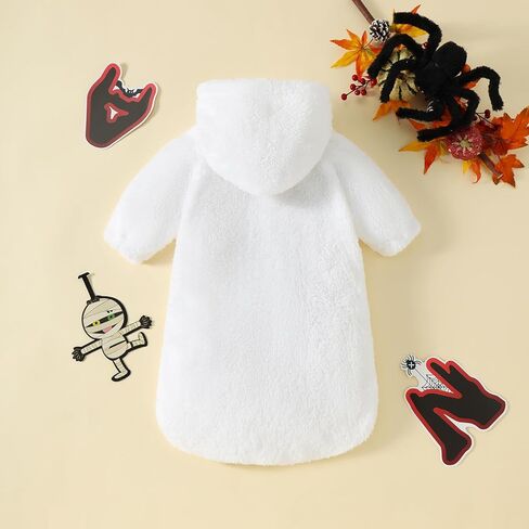 ملابس الهالوين للأطفال البنات والأولاد أزياء الأشباح بأكمام طويلة وقلنسوة من قطعة واحدة بدلة رومبير للخريف والشتاء in Kuwait