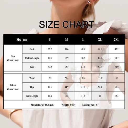 Soft 2-Piece Pajama Set with Ruffle Trim, Tank and Shorts for Women in Saudi Arabia