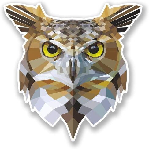 Abstract Owl Round Metal 0.75" Lapel Pin Hat Shirt Pin Tie Tack Pinback in Saudi Arabia