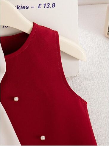GORGLITTER Girl's Bow Short Dresses Cute Ruffle Sleeveless Pearl Princess Summer Casual Party Flowy Skater Tank Dress in Saudi Arabia