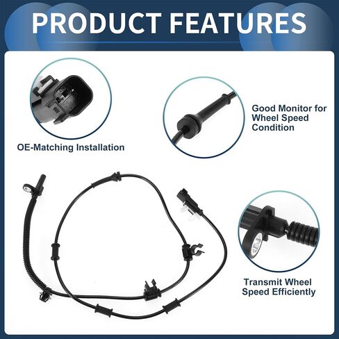 ABS Wheel Speed Sensor Rear Left ABS Sensor Anti-Lock Braking System Sensor No.BC3Z2C191D for Ford F-350 Super Duty 2011-2016 in Saudi Arabia