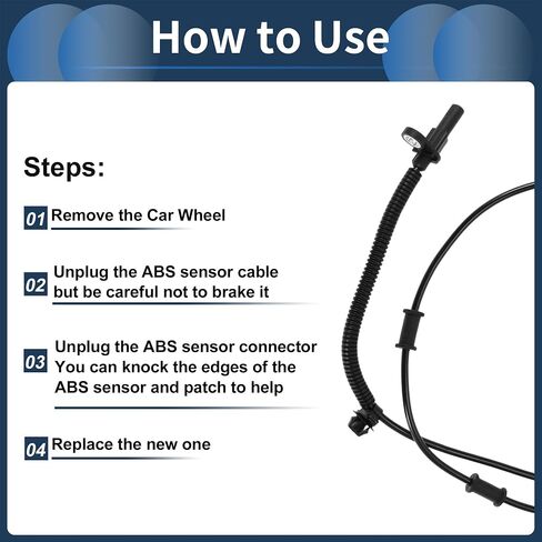 ABS Wheel Speed Sensor Rear Left ABS Sensor Anti-Lock Braking System Sensor No.BC3Z2C191D for Ford F-350 Super Duty 2011-2016 in Saudi Arabia