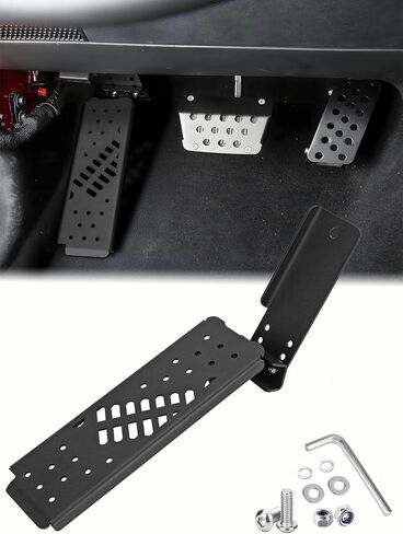 دواسة ميتة لسيارة جيب رانجلر JL - دواسة قدم ميتة جانبية للسائق، دواسة معدنية ميتة متوافقة مع جيب رانجلر JL/جلاديتور JT 2018 2019 2020 2021 2022 2023 2024 (باستثناء 4xe) in Kuwait
