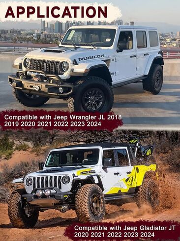 دواسة ميتة لسيارة جيب رانجلر JL - دواسة قدم ميتة جانبية للسائق، دواسة معدنية ميتة متوافقة مع جيب رانجلر JL/جلاديتور JT 2018 2019 2020 2021 2022 2023 2024 (باستثناء 4xe) in Kuwait