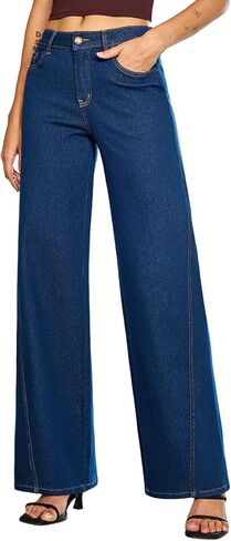 Sidefeel Women's Baggy Wide Leg Jeans High Waisted Straight Leg 2025 Fall Outfits Denim Pants in Saudi Arabia