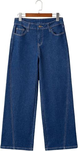 Sidefeel Women's Baggy Wide Leg Jeans High Waisted Straight Leg 2025 Fall Outfits Denim Pants in Saudi Arabia
