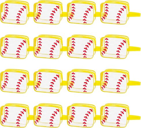 16PCS Softball Cosmetic Bag - Softball Gift Accessories Bags Goodie Snack Makeup Bag，Waterproof Softball Clear PVC Travel Bag,Toiletry Zipper Pouch Organizer,Softball Team Gifts for Girls Team Player in Kuwait