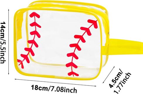 16PCS Softball Cosmetic Bag - Softball Gift Accessories Bags Goodie Snack Makeup Bag，Waterproof Softball Clear PVC Travel Bag,Toiletry Zipper Pouch Organizer,Softball Team Gifts for Girls Team Player in Kuwait