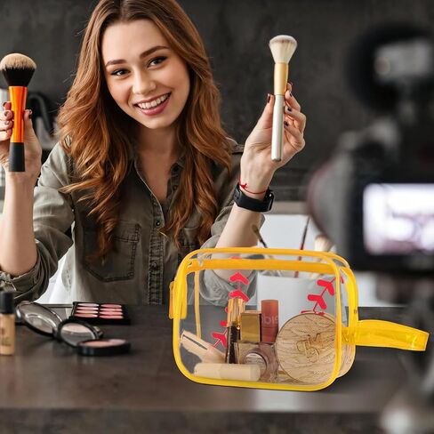 16PCS Softball Cosmetic Bag - Softball Gift Accessories Bags Goodie Snack Makeup Bag，Waterproof Softball Clear PVC Travel Bag,Toiletry Zipper Pouch Organizer,Softball Team Gifts for Girls Team Player in Kuwait