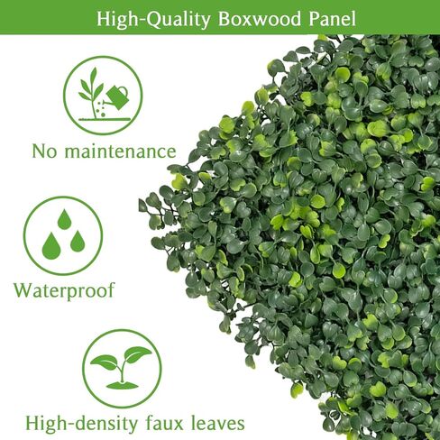 Grass Wall Panels,10" X 10" 12Pcs UV-Anti Boxwood Panels,No Fade Artificial Grass Wall Greenery Backdrop for Indoor Outdoor Privacy,Birthday Wedding Party Decor,Green Wall Decor(8.33 SQFT) in Saudi Arabia