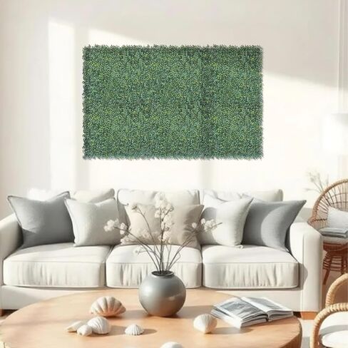 Grass Wall Panels,10" X 10" 12Pcs UV-Anti Boxwood Panels,No Fade Artificial Grass Wall Greenery Backdrop for Indoor Outdoor Privacy,Birthday Wedding Party Decor,Green Wall Decor(8.33 SQFT) in Saudi Arabia