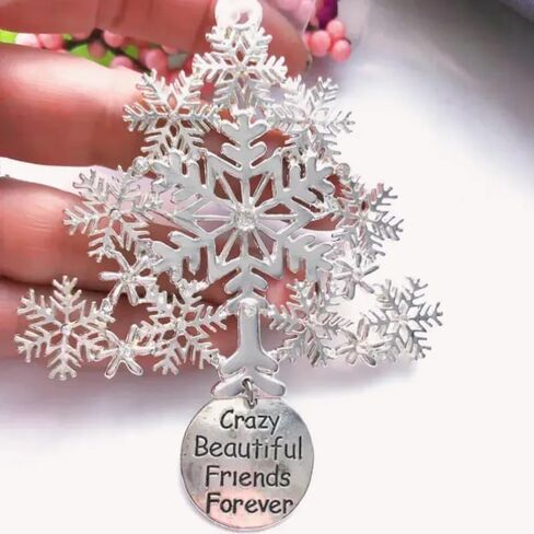 Good Neighbors are Like Stars,Good Neighbors are Like Stars Hanging Plaque,Metal Hanging Snowflake Decorations with Blessing Inscription,Love for Friend Family Neighbors (Good Neighbors) in Saudi Arabia