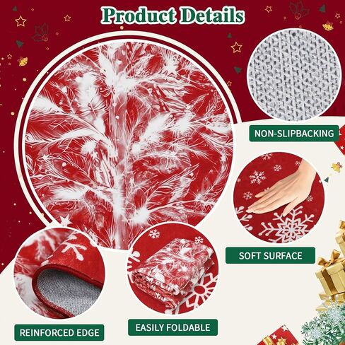 Homcomoda Christmas Area Rug 5x8 Clearance Red Washable Rugs for Living Room Non Slip Printed Bedroom Rugs 5x8 Accent Rug for Bedroom Entryway Dining Room Christmas Decor in Kuwait