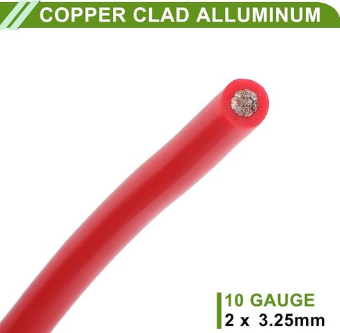 Ground Wire Power Wire 300cm Red TC 1 Pcs 8AWG Fully Insulated& Soft Touch Jacket Car Radio, Automotive, Car Speakers Universal in Saudi Arabia