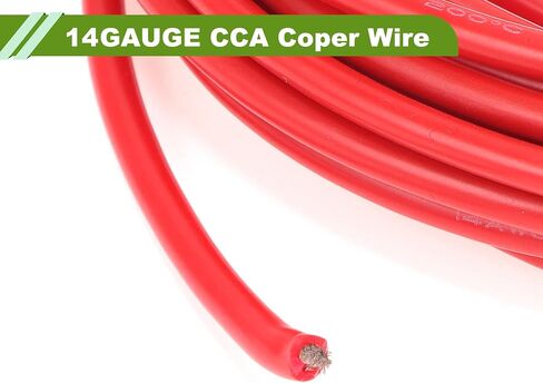 سلك سلك الأرضي الأسلاك الأرضية 300 سم Red TC 1 PCS 8AWG معزول تمامًا وذات جاكيت السترة اللمسات الناعمة ، والسيارات ، ومكبرات الصوت العالمية in Kuwait
