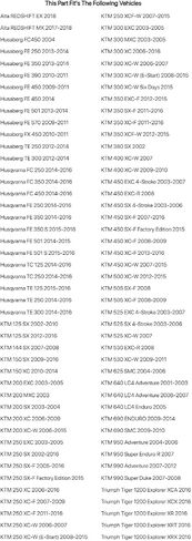 طقم شوكة تاسك وختم الغبار لـ KTM 250 XC-W (E-Start) 2008-2015 in Saudi Arabia
