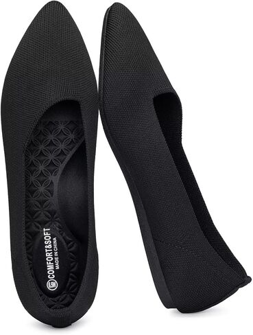 Frank Mully Women's Wide Width Flat Shoes, Comfortable Pointed Toe Flats for Wide Feet in Saudi Arabia