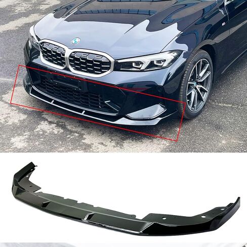 FITS 2023+ BMW G20 LCI 330i M340i MP STYLE GLOSS BLACK FRONT BUMPER LIP SPLITTER in Saudi Arabia