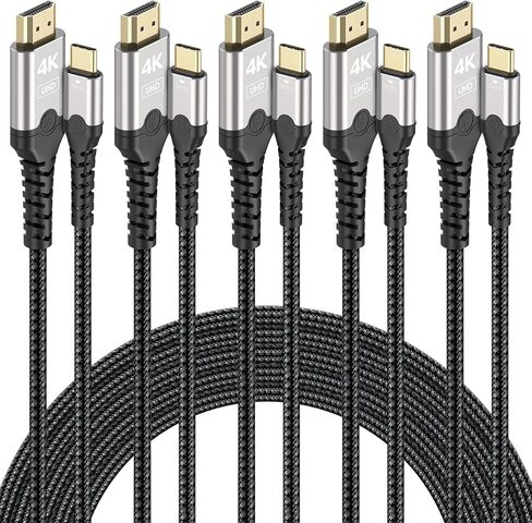 USB C to HDMI Cable 3ft, 4K@30Hz/1080P@120Hz Monodirectional Type C (Thunderbolt 3/4 Compatible) to HDMI Cord for MacBook Pro/Air, iPhone 16/15, iPad, Mac mini, Laptop, Phone, Monitor, TV, Projector in Kuwait