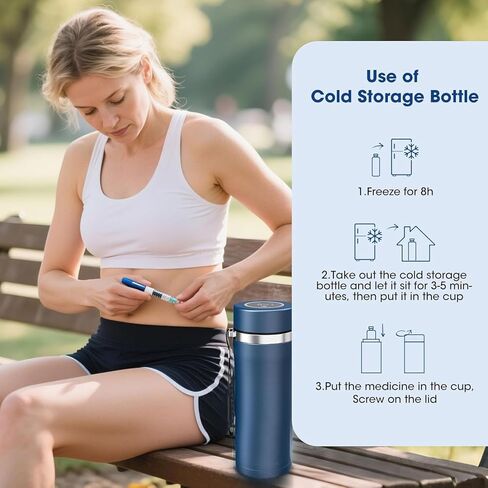 Viowey 48H Insulin Cooler Travel Case TSA Approved, USB Charger Diabetic Care Medication Cooler, Portable Medicine Bottle Car Refrigerator for Cooling, Diabetic Care Organizers & Travel Kits in Kuwait