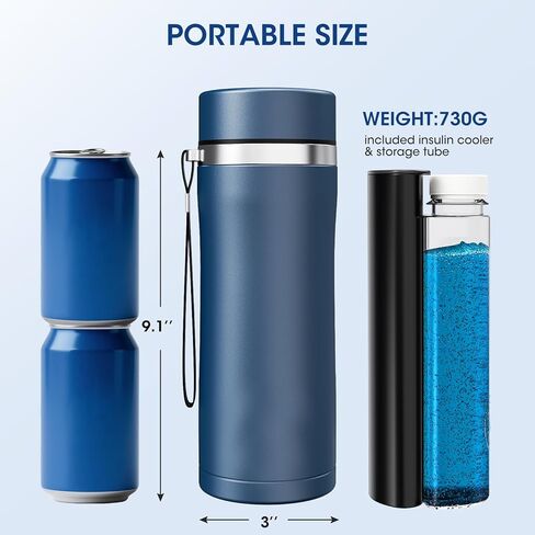 Viowey 48H Insulin Cooler Travel Case TSA Approved, USB Charger Diabetic Care Medication Cooler, Portable Medicine Bottle Car Refrigerator for Cooling, Diabetic Care Organizers & Travel Kits in Kuwait