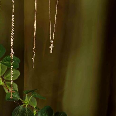 | Dainty Gold Pendant Necklace for Women | 18K Gold Plated Chain Jewelry | Cubic Zirconia Charm | Hypoallergenic Lightweight Accessory | Adjustable Elegant Gift | Multiple Variations in Saudi Arabia