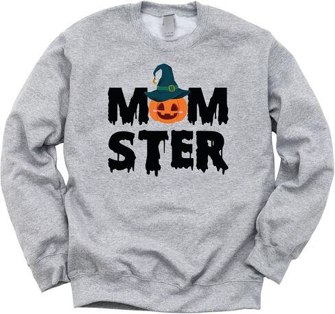 Momster Halloween Shirt for Women, Funny Halloween Shirt and Pumpkin Mom T-Shirt, Halloween Crewneck Sweater, Spooky Season Fall Sweatshirt in Saudi Arabia