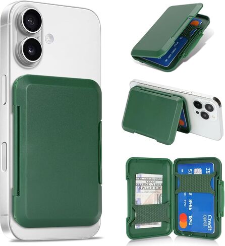 Compatible with Magsafe Wallet, Magnetic Wallet for iPhone 16 Pro Max/15 Pro/14 Plus/13/12 Series,Magnetic Phone Card Holder for Women Men-Black in Kuwait