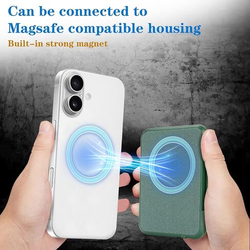 Compatible with Magsafe Wallet, Magnetic Wallet for iPhone 16 Pro Max/15 Pro/14 Plus/13/12 Series,Magnetic Phone Card Holder for Women Men-Black in Kuwait