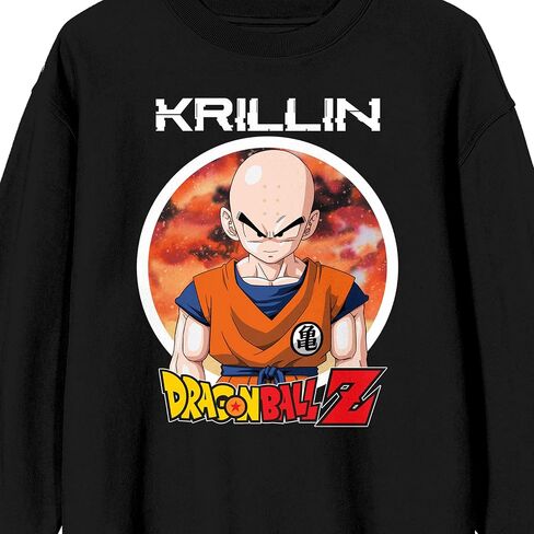 Dragon Ball Z Krillin Adult Black Crew Neck Long Sleeve Sweatshirt in Saudi Arabia