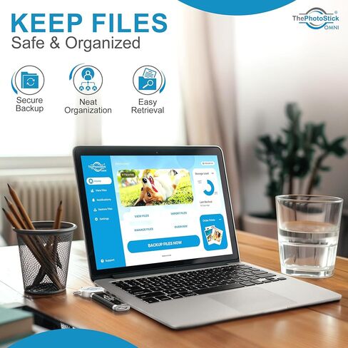 ThePhotoStick® Omni 32GB + Protective Case | Secure Photo & Video Backup and Transfer | Digital File Organization | USB & Multiport Connection for Phones, Tablets and Computers | Water Resistant Case in Kuwait