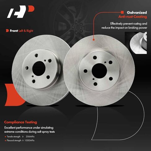 A-Premium 11.88 inch (301.7mm) Front Vented Disc Brake Rotors Compatible with Select Toyota Models - RAV4 1996-2003, 2-PC Set in Saudi Arabia