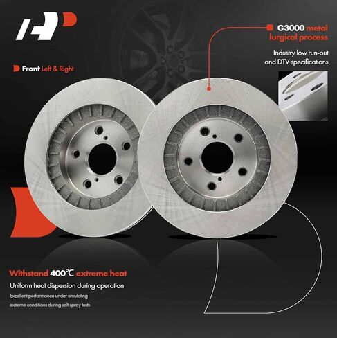 A-Premium 11.88 inch (301.7mm) Front Vented Disc Brake Rotors Compatible with Select Toyota Models - RAV4 1996-2003, 2-PC Set in Saudi Arabia