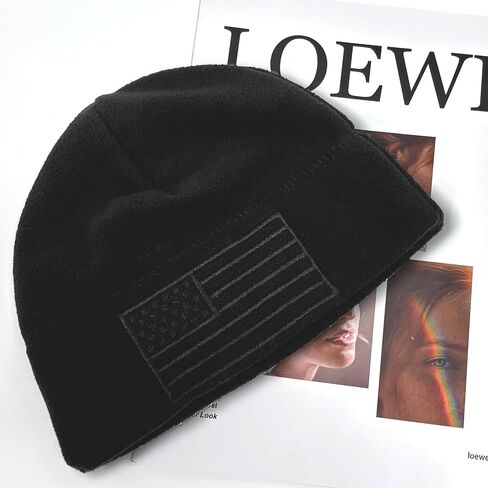 American Fleece Watch Cap, American Flag Tactical Beanie for Boys Men's Warm Winter Hat Beanie in Kuwait