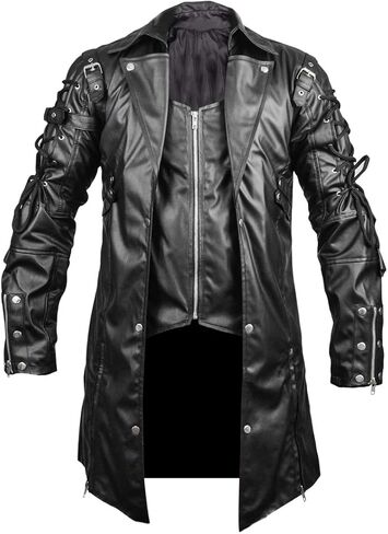 معطف Steampunk LeatherJacket القوطي - جلد صناعي in Kuwait