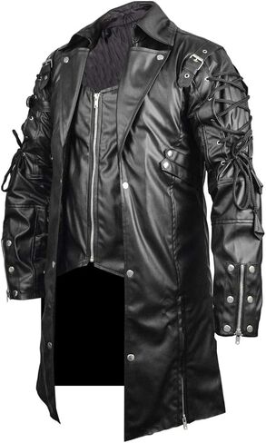 معطف Steampunk LeatherJacket القوطي - جلد صناعي in Kuwait
