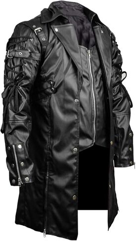 معطف Steampunk LeatherJacket القوطي - جلد صناعي in Kuwait