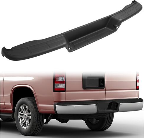 KUAFU Rear Step Bumper Assembly Compatible with 1996-2024 Chevy Chevrolet Express & GMC Savana 1500 2500 3500 GM1103143 84361129 25962250 W/Sensor Holes Steel+Plastic Powder Coated Black in Saudi Arabia
