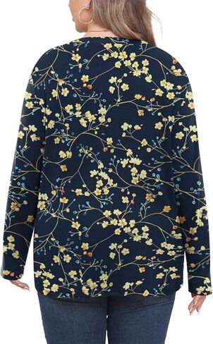 Lastshe Plus Size Fall Long Sleeve Tops for Women Loose Casual Tunic Shirts Pleated Fashion Lightweight Sweaters 2025 in Kuwait