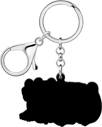 Acrylic Cute Pug Keychain Key Ring Puppy Pet Lovers Dog Gifts for Women Girls Dog Mom Car Keys Wallet Backpack Accessories in Saudi Arabia
