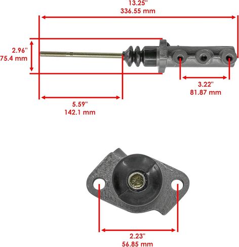 Caltric Brake Master Cylinder Compatible with JCB 3C 3CX 3D 3DX 4C 4CN 4CX Backhoe /1400B 1550B 1600B 1700B 214 215 216 217 in Saudi Arabia