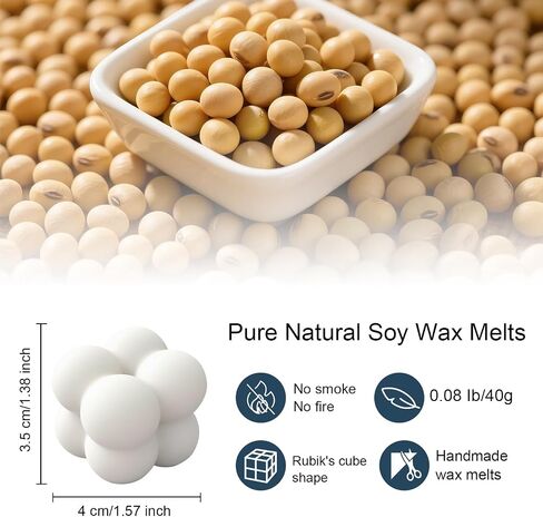 Soy Wax Melts for Wax Warmers, Home Fragrance Candle Wax Melts Set with Strawberry Scents, Wax Cubes Kit Strong Scent Stress Relief & Aromatherapy (Sugar Frost Donut) in Saudi Arabia
