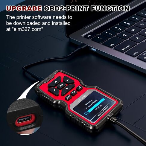ماسح ضوئي OBD2 V519، قارئ رموز تشخيصي احترافي للسيارة، رقمي مع تدفق بيانات مباشر، اختبار جهد البطارية، أحمر وأسود in Saudi Arabia