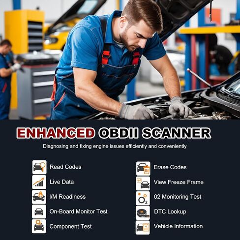 ماسح ضوئي OBD2 V519، قارئ رموز تشخيصي احترافي للسيارة، رقمي مع تدفق بيانات مباشر، اختبار جهد البطارية، أحمر وأسود in Saudi Arabia