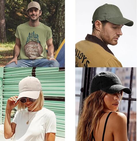 2 Packs Womens Baseball Caps Plain Baseball Hat Summer Sun Visor Hats Baseball Cap Men Adjustable Dad-Hat in Saudi Arabia